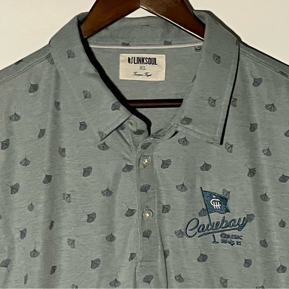 Men's Link Soul Cowboy Classic Blue Golf Polo Shirt - Picture 6 of 9